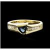 Image 2 : 14KT Yellow Gold 0.65ct Sapphire and Diamond Ring