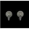 Image 1 : 0.15ctw Diamond Stud Earrings - 18KT White Gold