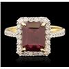 Image 2 : 14KT Yellow Gold 3.34ct Ruby and Diamond Ring