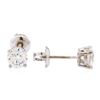 Image 2 : 1.04ctw Diamond Stud Earrings - 14KT White Gold