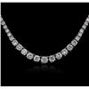 Image 1 : 14KT White Gold 7.00ctw Diamond Necklace