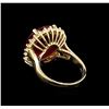 Image 3 : 11.08ct Ruby and Diamond Ring - 14KT Yellow Gold