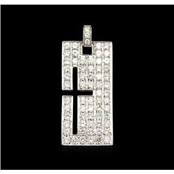 3.75ctw Diamond Pendant - 18KT White Gold