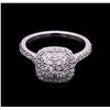 Image 1 : 0.88ctw Diamond Ring - 14KT White Gold