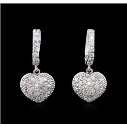 1.14ctw Diamond Earrings - 14KT White Gold