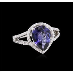 2.24ct Tanzanite and Diamond Ring - 14KT White Gold