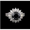 Image 2 : 4.24ctw Fancy Black Diamond Ring - 14KT White Gold