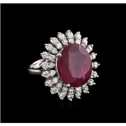 14KT White Gold 11.56ct Ruby and Diamond Ring