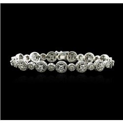 14KT White Gold 4.56ctw Diamond Bracelet