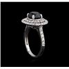 Image 4 : 3.36ctw Black Diamond Ring - 14KT White Gold