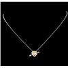 Image 2 : 18KT Two-Tone Gold 2.25ctw Diamond Pendant With Chain