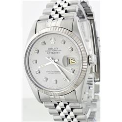 Rolex Stainless Steel Diamond DateJust Men's Watch