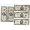 Image 1 : 1963 $5 Red Seal Bill Lot of 5