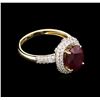 Image 1 : 4.01ct Ruby and Diamond Ring - 14KT Yellow Gold