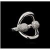 Image 1 : 0.89ctw Diamond Ring - 14KT White Gold