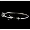 Image 3 : 0.61ctw Diamond Bangle Bracelet - 14KT White Gold