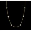 Image 2 : 14KT Yellow Gold 4.87ctw Diamond Necklace