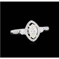 EGL USA Cert 0.75ctw Diamond Ring - 18KT White Gold