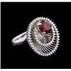 Image 1 : 14KT White Gold 2.58ct Ruby and Diamond Ring