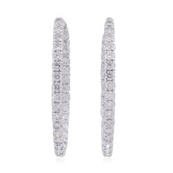 14KT White Gold 5.89ctw Diamond Earrings