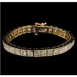 25.40ctw Diamond Tennis Bracelet - 14KT Yellow Gold