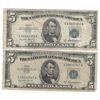 Image 1 : 1953 $5 Silver Certificate Currency Lot of 2