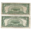 Image 2 : 1953 $5 Silver Certificate Currency Lot of 2