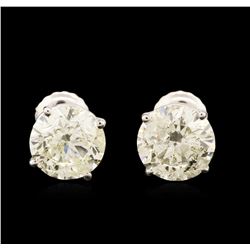 14KT White Gold 2.95ctw Diamond Stud Earrings