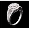 Image 3 : 14KT White Gold 1.12ctw Diamond Ring