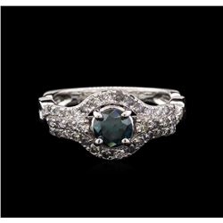 1.30ctw Fancy Blue Diamond Ring - 14KT White Gold