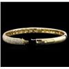 Image 3 : 4.21ctw Diamond Bangle Bracelet - 14KT Yellow Gold