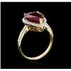 Image 3 : 5.73ct Ruby and Diamond Ring - 14KT Yellow Gold