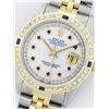 Image 1 : Rolex Two Tone Diamond and Sapphire DateJust Men's Watch