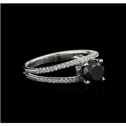 1.71ctw Black Diamond Ring - 18KT White Gold