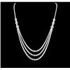 Image 2 : 14KT White Gold 11.60ctw Diamond Necklace
