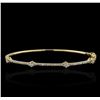 Image 1 : 0.61ctw Diamond Bangle Bracelet - 14KT Yellow Gold