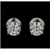 Image 1 : 1.05ctw Diamond Stud Earrings - 14KT White Gold