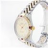 Image 2 : Rolex 14KT Two-Tone Diamond And Ruby DateJust Men's Watch