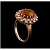 Image 4 : 3.18ct Opal and Diamond Ring - 14KT Rose Gold