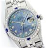 Image 1 : Rolex Stainless Steel Diamond and Sapphire DateJust Men's Watch