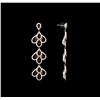 Image 2 : 3.30ctw Ruby and Diamond Earrings Dangle - 18KT White Gold