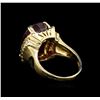 Image 3 : 22.81ct Ruby and Diamond Ring - 14KT Yellow Gold