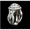 Image 4 : 14KT White Gold GIA Certified 3.01ctw Diamond Ring