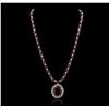 Image 2 : 14KT Yellow Gold 44.70ctw Ruby and Diamond Necklace