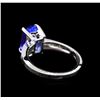 Image 3 : 2.61ct Tanzanite and Diamond Ring - 14KT White Gold