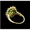 Image 2 : 2.90ct Tsavorite Garnet and Diamond Ring - 14KT Yellow Gold