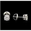 Image 2 : 1.17ctw Diamond Stud Earrings - 14KT White Gold