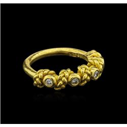 0.30ctw Diamond Ring - 22KT Yellow Gold