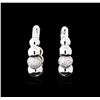 Image 1 : 0.28ctw Diamond Earrings - 14KT White Gold