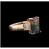 Image 2 : 4.49ct Bi-Color Tourmaline and Diamond Ring - 14KT Rose Gold